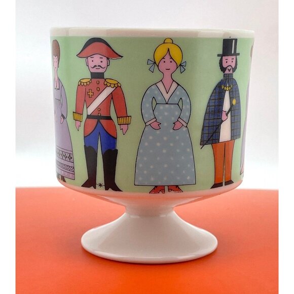 Vintage 70s coffee cup, Irish coffee, ceramic footed mug, Japan - Picture 4 of 10
